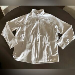 Fabletics Women’s Active Trinity Performance White Zip-Up Jacket, size 1X